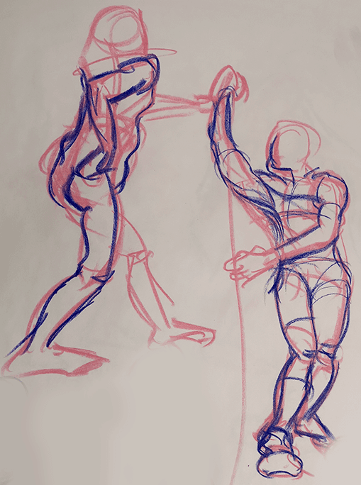 Life drawing in different styles 1